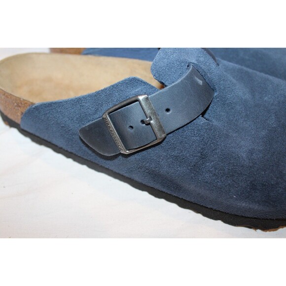 Birkenstock Men\'s Boston BS Suede Mule Clog Suede Sandals EU 42 US 9 Reg Blue main image 5